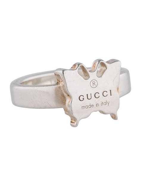 gucci ring green snake|gucci sterling silver butterfly ring.